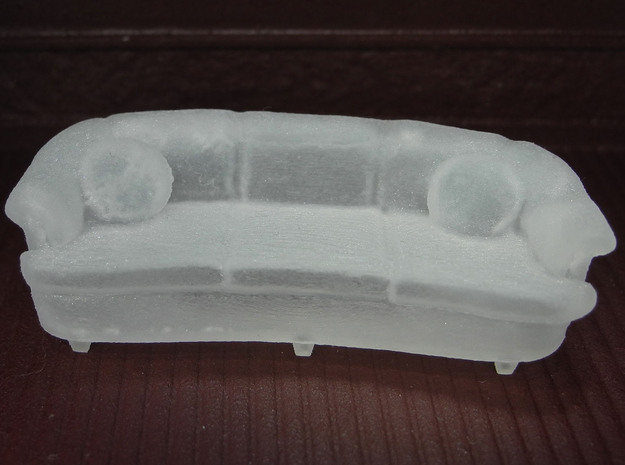 1:48 Curved Sofa in Tan Fine Detail Plastic
