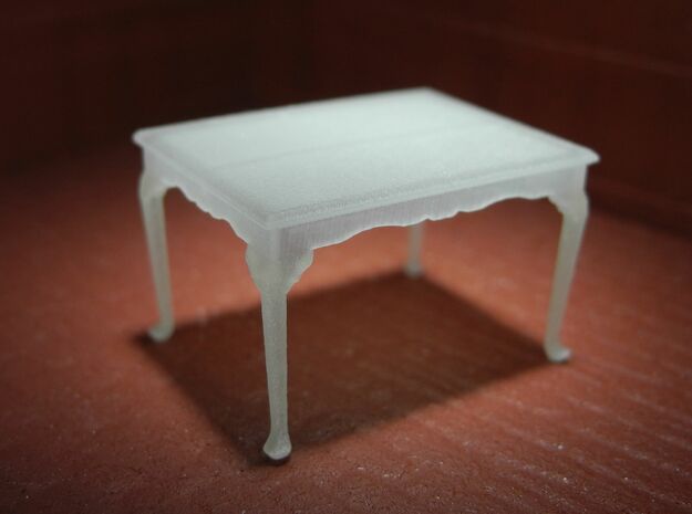 1:48 Queen Anne Dining Table in Smooth Fine Detail Plastic