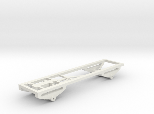 1/64 scale 4x4 Pickup Truck Frame and suspension in White Natural Versatile Plastic