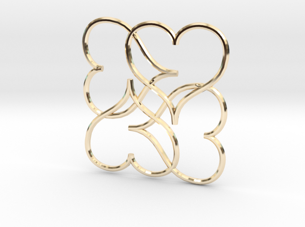 Heart Earring or Pendant in 14K Yellow Gold