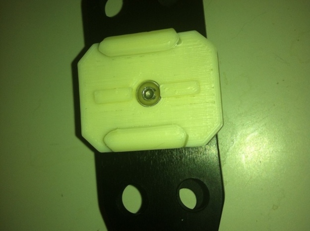 GoPro Mount with M5 Screw Hole in White Natural Versatile Plastic