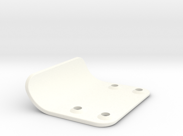 Bumper 1.0 for RC10T nose in White Processed Versatile Plastic
