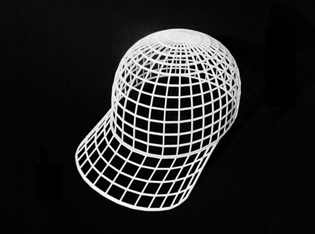 Vortex Hat -  Medium in White Natural Versatile Plastic