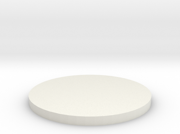 'N Scale' - 18' Diameter Bin Foundation in White Natural Versatile Plastic