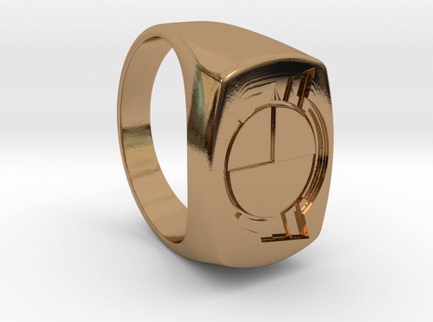 Test Squadron - Signet Ring - Alternate (Embed) in Polished Brass