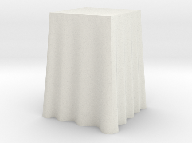 1:24 Draped Bar Table - 24" square in White Natural Versatile Plastic