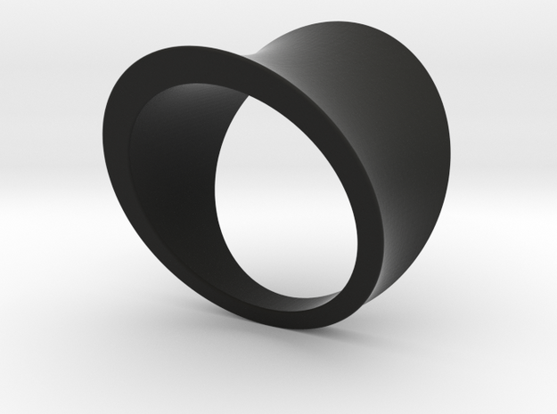 Arc ring in Black Natural Versatile Plastic