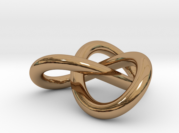 Trefoil Knot Pendant (2cm) in Polished Brass