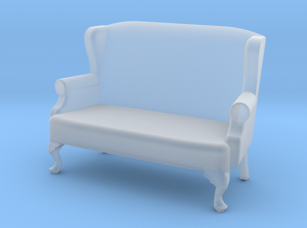 1:43 Queen Anne Wingback Settee in Smooth Fine Detail Plastic