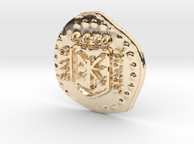 Shiloh pirate coin in 14K Yellow Gold