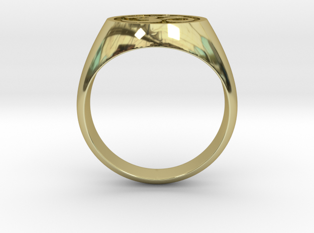 Om Symbol ring in 18k Gold Plated Brass