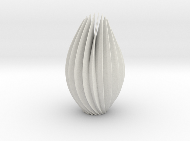 9 inch twist sculpture in White Natural Versatile Plastic