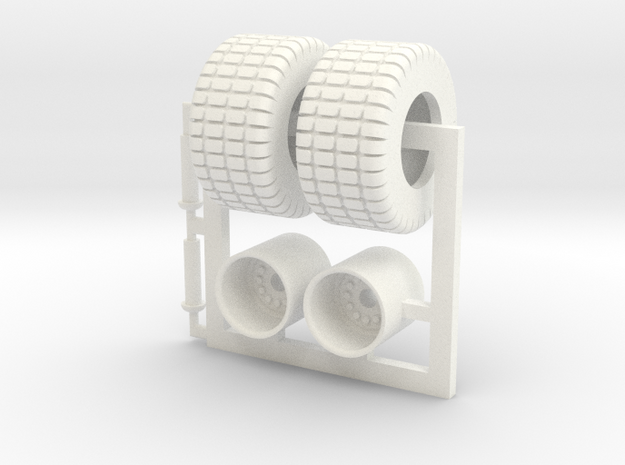 1/64 750-50-30.5 Turf Tire in White Processed Versatile Plastic