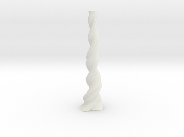 Vase 'Twist' - 55cm / 21.65" in White Natural Versatile Plastic