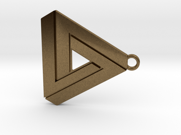 Penrose triangle hanger in Natural Bronze