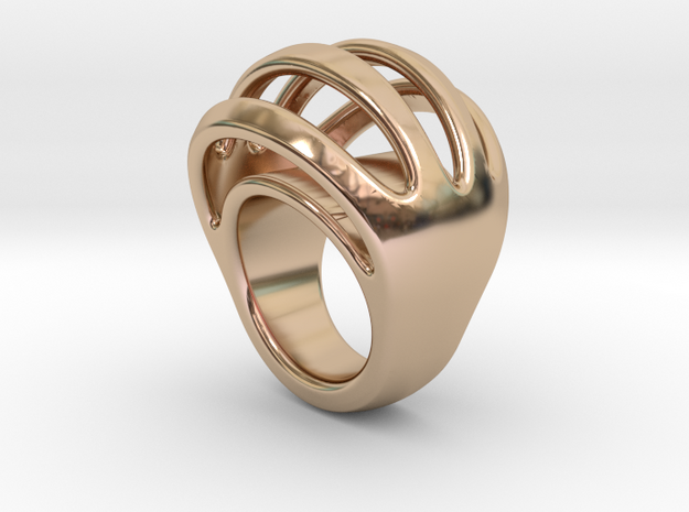 RING CRAZY 15  -  ITALIAN SIZE 15 in 14k Rose Gold Plated Brass
