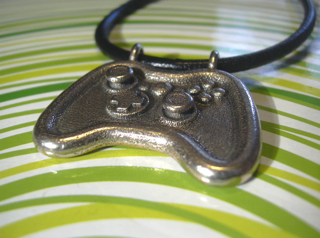 Controller Pendant in Polished Bronzed Silver Steel