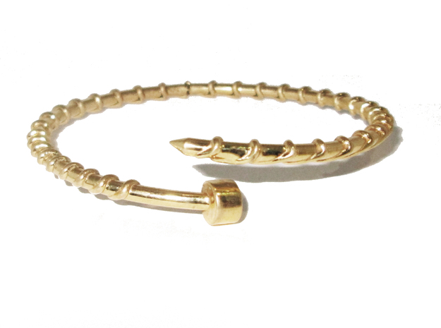 Dainty Screw Bracelet - Medium in 18K Gold Plated