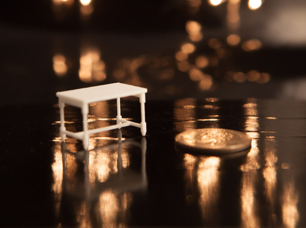 1:48 Table in White Natural Versatile Plastic