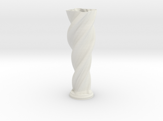 Vase 'Anuya' - 40cm / 15.75" in White Natural Versatile Plastic