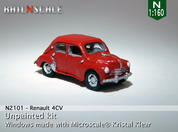 Renault 4CV (N 1:160) in Tan Fine Detail Plastic