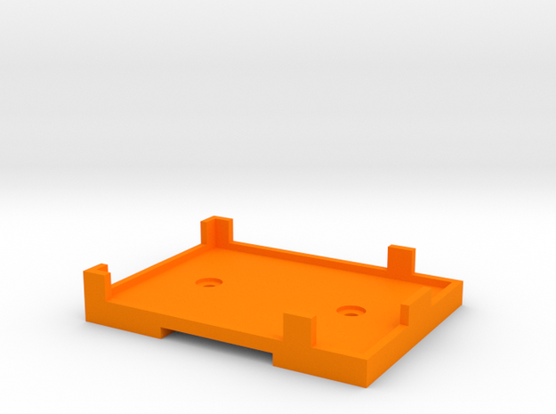 Rx Mount (for Futaba 6014) in Orange Processed Versatile Plastic