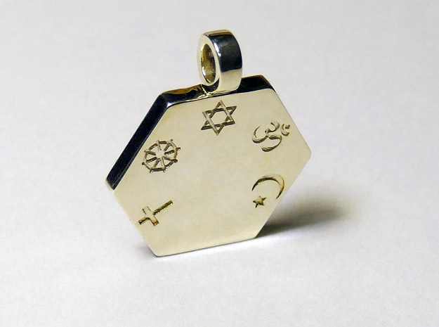 Statement for Peace: Jewish pendant in Polished Silver
