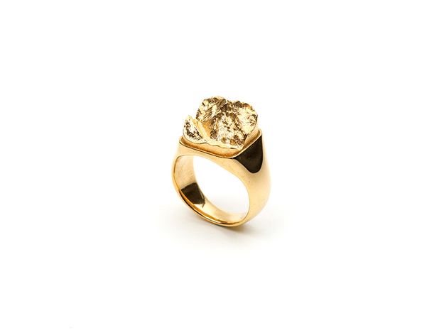 Mont Blanc Ring in 18k Gold Plated Brass