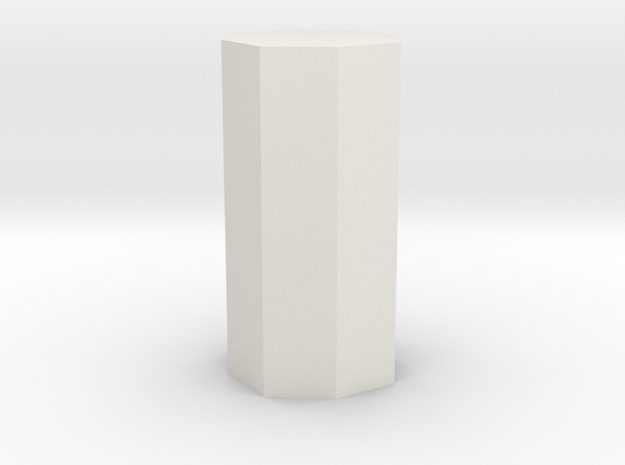 Ditetragonal prism in White Natural Versatile Plastic