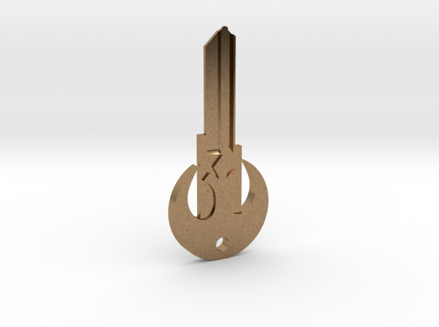 Rebel House Key Blank - KW11/97 in Natural Brass