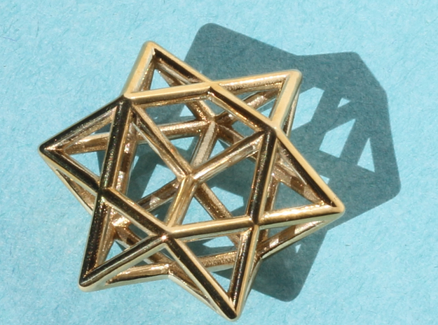 Star Pendant #1 in Polished Brass