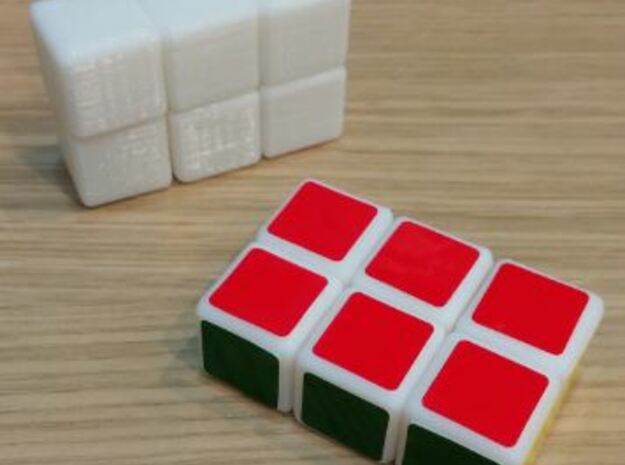 1x2x3 Cube in White Natural Versatile Plastic