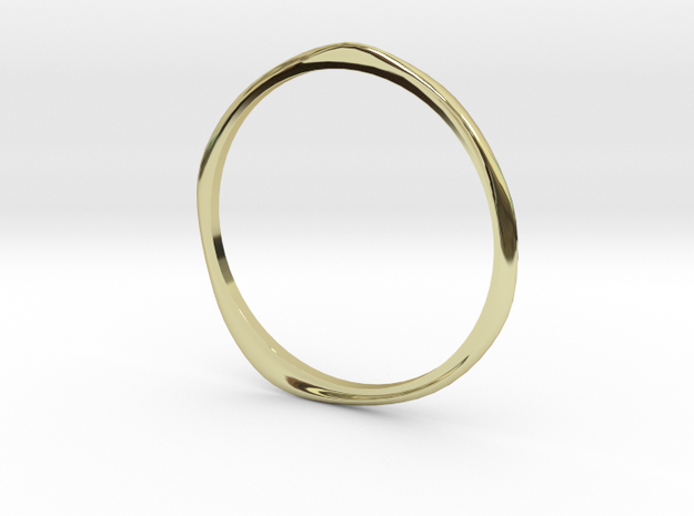 Ring 'Curves' - 16.5cm / 0.65" - Size 6 in 18k Gold