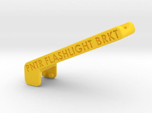 FlashlightBracket_150222 in Yellow Processed Versatile Plastic