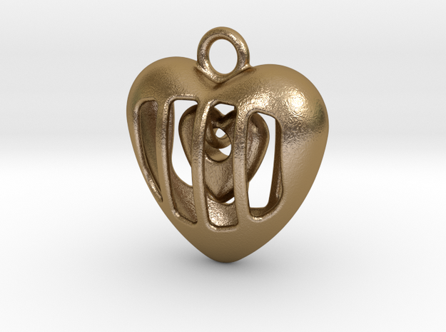 YOUR HEART IN MY HEART in Polished Gold Steel