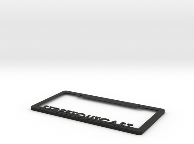 Streetoutcast License Plate Frame in Black Natural Versatile Plastic