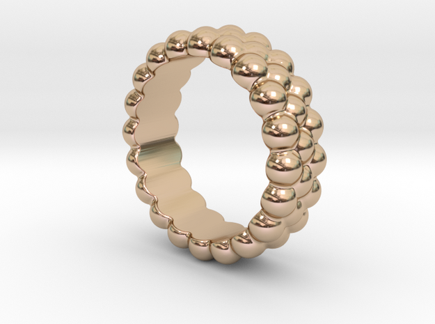 RING BUBBLES 25 - ITALIAN SIZE 25 in 14k Rose Gold Plated Brass