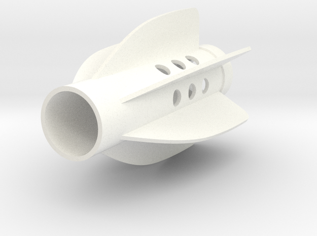 DL21 Fins Revised in White Processed Versatile Plastic