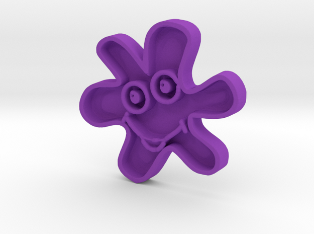 Smiling star in Purple Processed Versatile Plastic