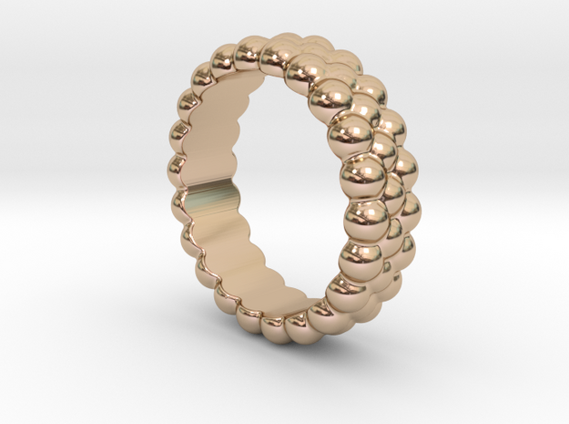 RING BUBBLES 31 - ITALIAN SIZE 31 in 14k Rose Gold Plated Brass