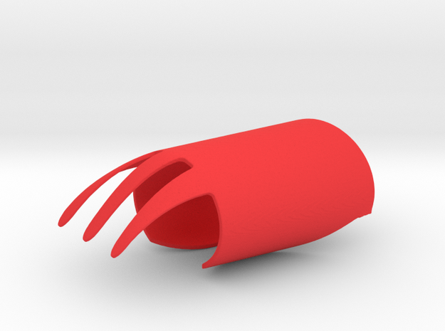 Finger Fork in Red Processed Versatile Plastic