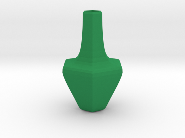 Honeycomb vase in Green Processed Versatile Plastic