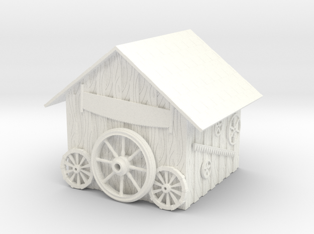 Detailed Rustic Shed #2 in White Processed Versatile Plastic