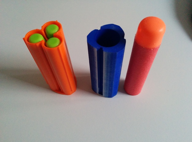 Nerf Sledgefire Mega Dart shell MK2 in Blue Processed Versatile Plastic