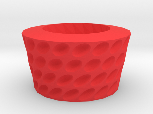 Ovals pattern bowl in Red Processed Versatile Plastic