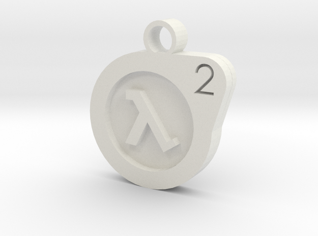 Half-life Pendant in White Natural Versatile Plastic