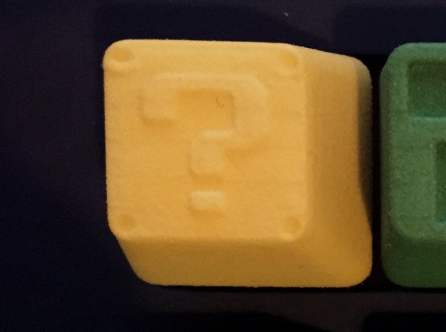 Question Block Cherry MX Keycap in Yellow Processed Versatile Plastic