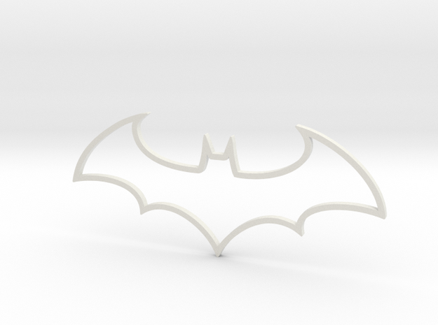 Batman Symbol in White Natural Versatile Plastic