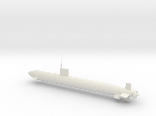 Los Angeles Class Nuclear Powered Attack Sub in White Natural Versatile Plastic