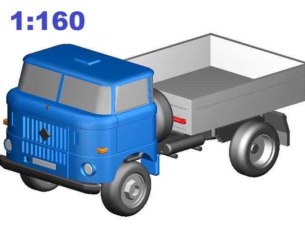 W50 Allrad-Kipper / 4WD Dumper (N, 1:160) in Tan Fine Detail Plastic